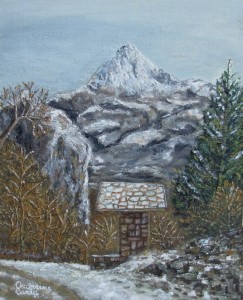 mestaina in montagna – olio su tela cm. 40×50