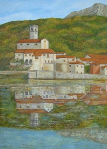 Pontecosi (paese) – olio su tela cm. 50×70